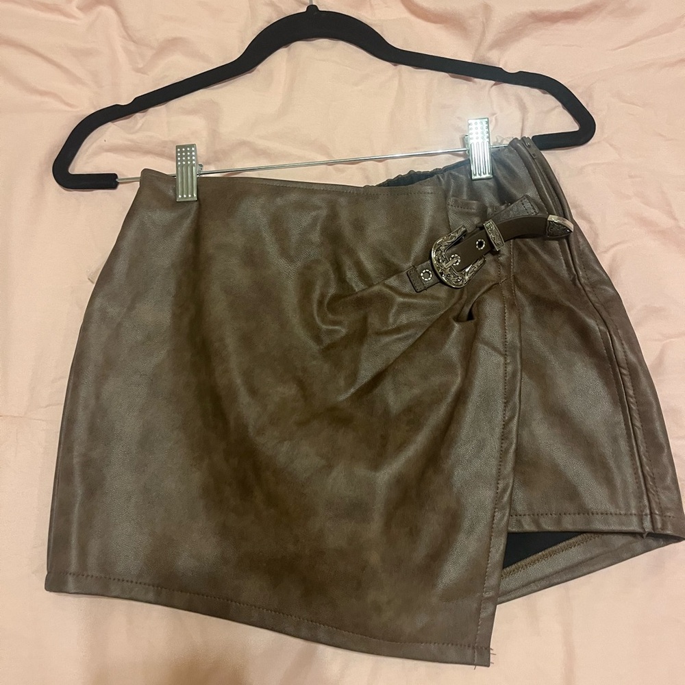 NWOT Windsor Leather Mini Skirt